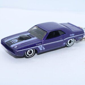 Hot Wheels purple challenger custom keychain